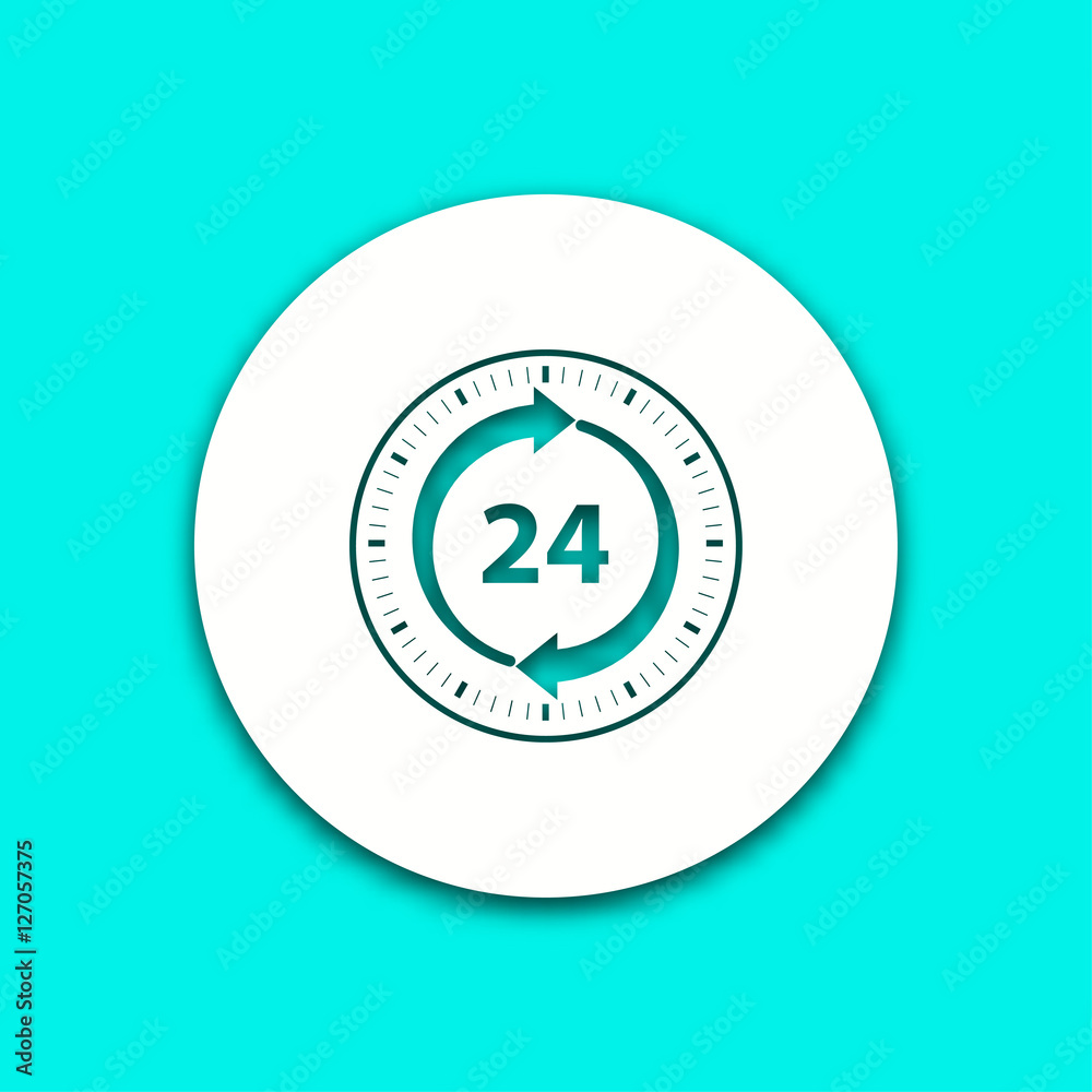 24 hour service - vector icon. 24 hour service - vector icon.