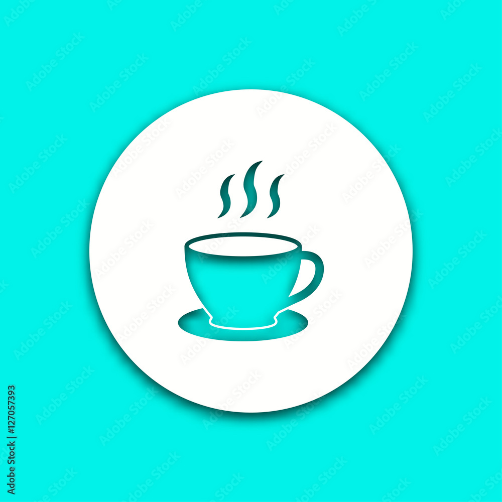 Coffee cup - vector icon.