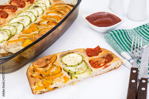 Autumn Casserole with Zucchini, Peppers and Tomatoes