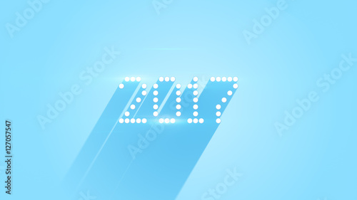 pixelated 2017 sign flat st...