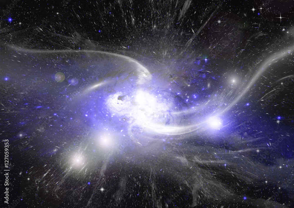 Obraz premium Stars, dust and gas nebula in a far galaxy