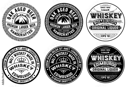 Floral Label for Whiskey packing or other products