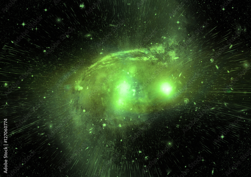Obraz premium Stars, dust and gas nebula in a far galaxy