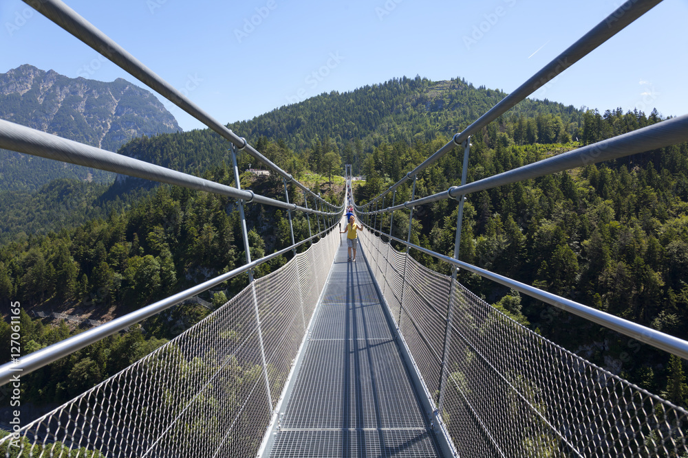 Hängebrücke bei Reutte, Österreich