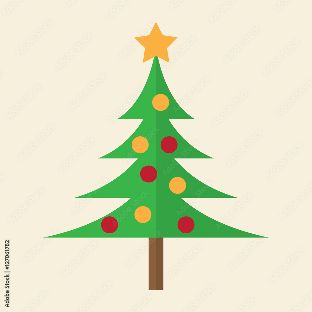 Obraz premium christmas tree. vector illustration.