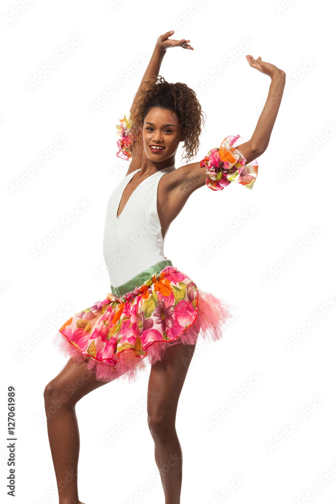 brazilian dancer isolated on white brazilian dancer isolated on white