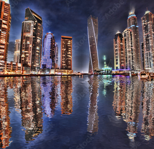Evening in Dubai Marina,Dubai,United Arab Emirates