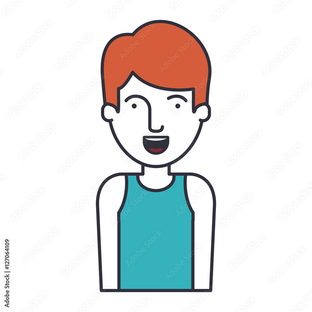Man cartoon icon. Male avatar person human and people theme. Isolated design. Vector illustration Man cartoon icon. Male avatar person human and people theme. Isolated design. Vector illustration