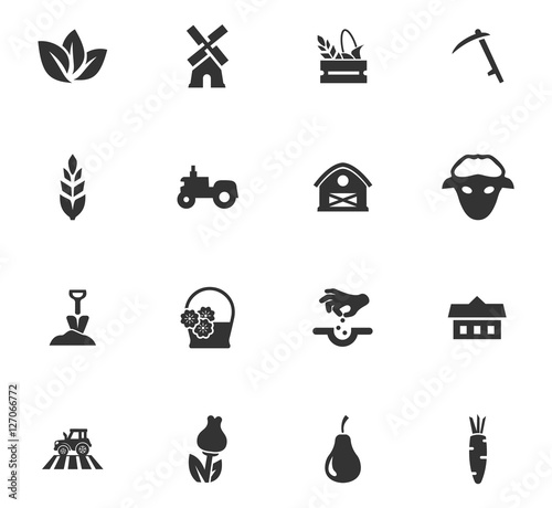 Agricultural icons set