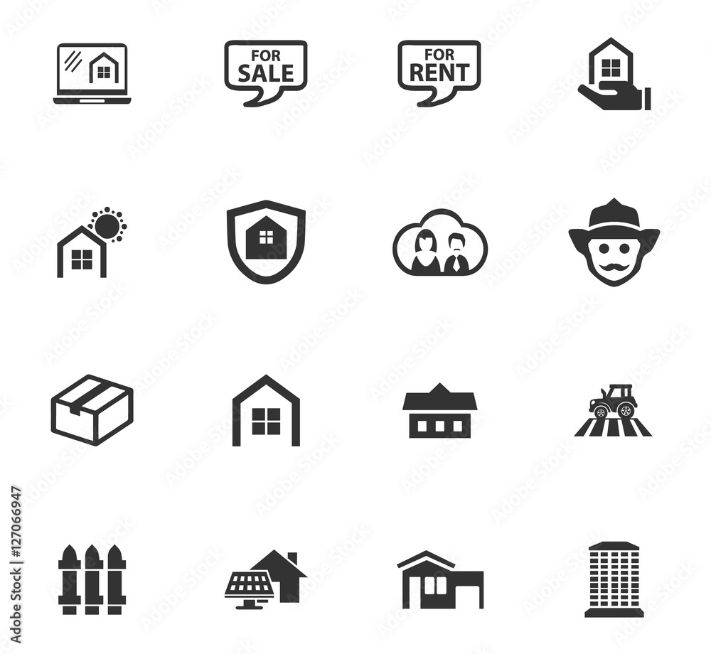 Real estate icons set Real estate icons set