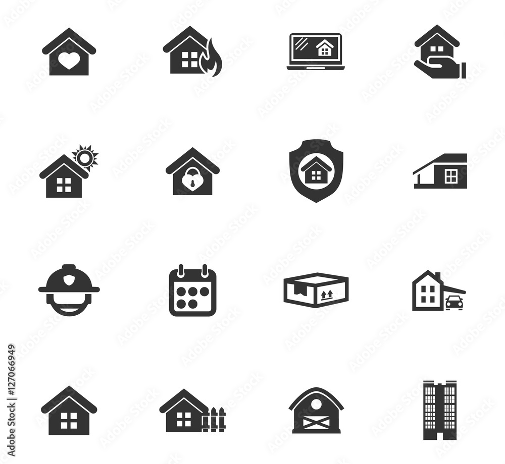 Real estate icons set Real estate icons set
