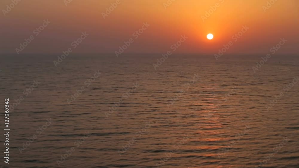 Beautiful sunset above the sea, scenic view Beautiful sunset above the sea, scenic view