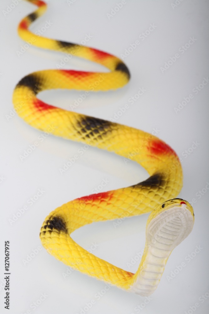 Naklejka premium serpente giocattolo in gomma