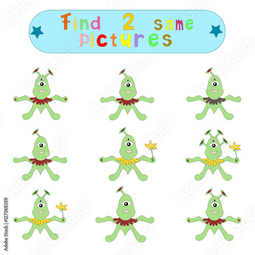 Children's logical educational educational game "Find 2 same ima © tanu666a