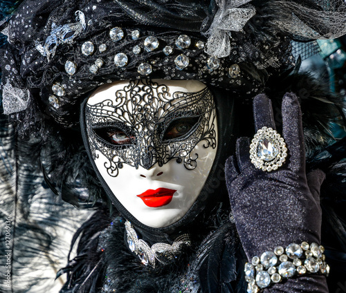 Maschera veneziana al Carnevale di Venezia