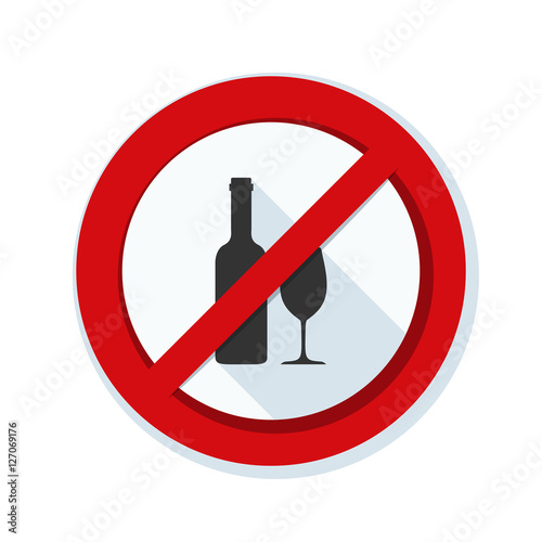 No Alcohol sign illustration