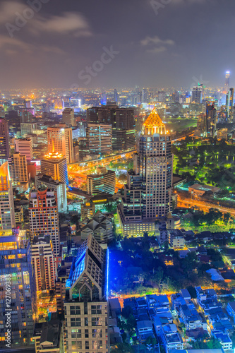 Bangkok Cityscape  Business district with high building  Bangkok  Thailand