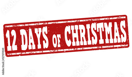 12 Days of Christmas sign or stamp