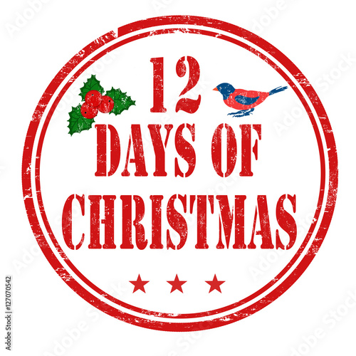 12 Days of Christmas sign or stamp