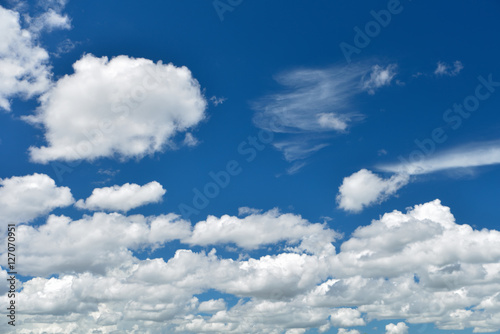 White cloud with blue sky