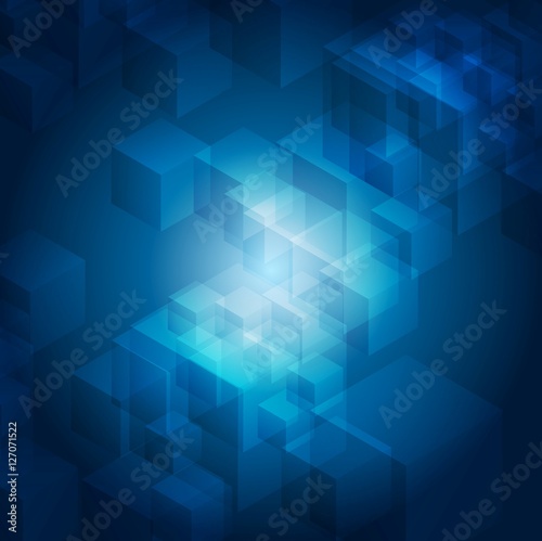 Blue abstract tech geometric background
