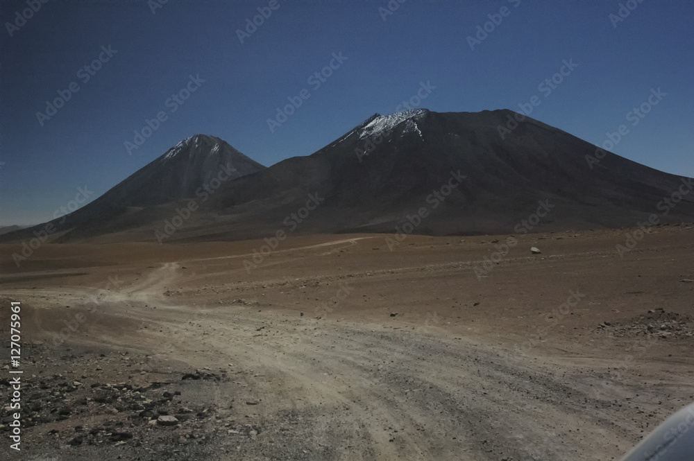 Martian landscape in the desert