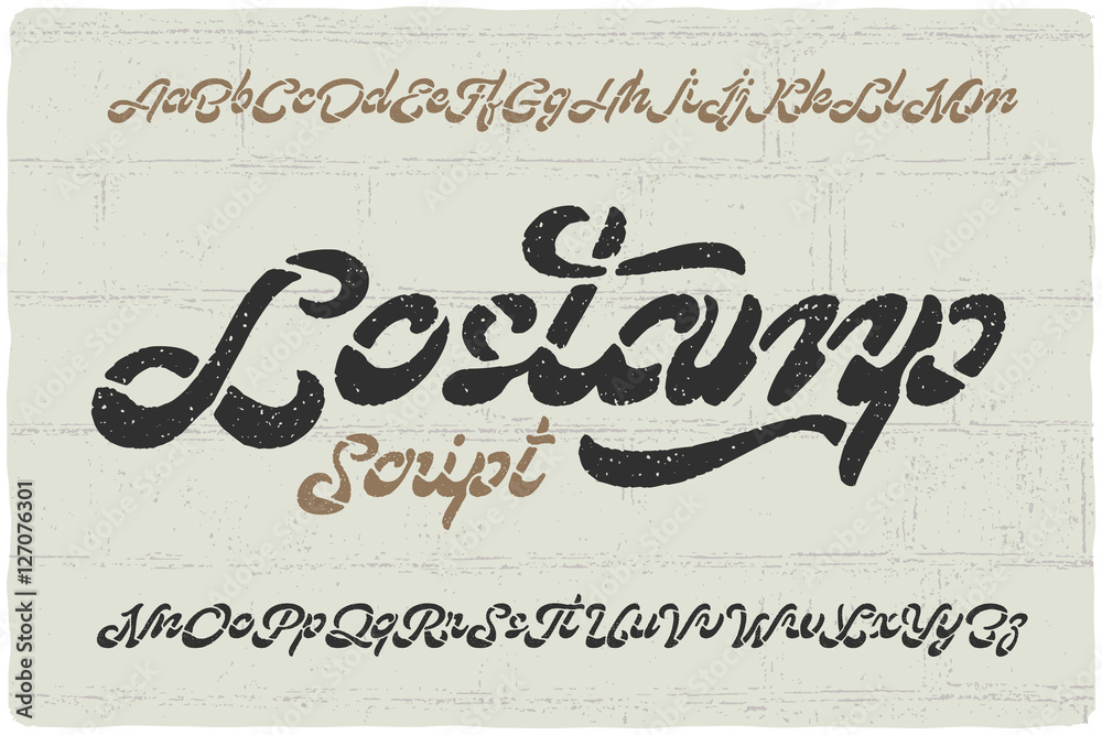 Bold calligraphic font named 