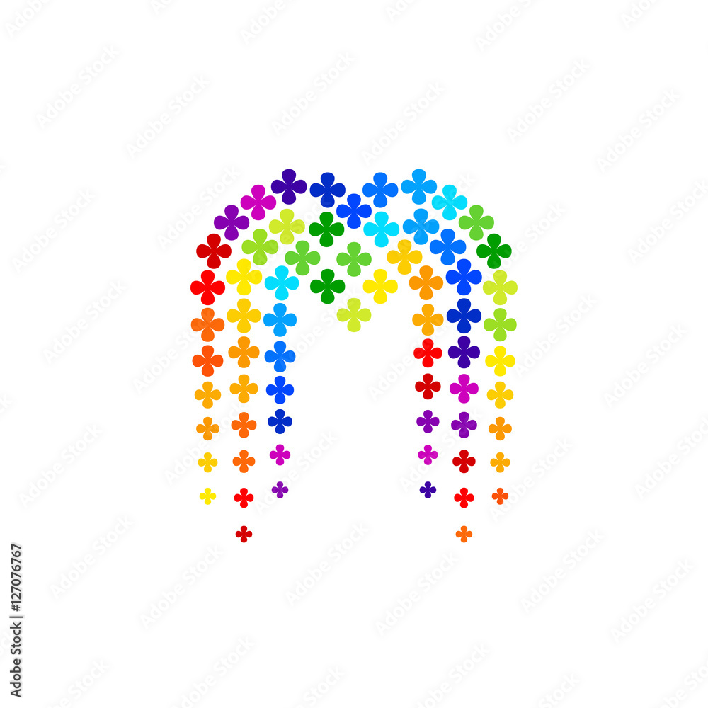 Letter M logo,Flower Colorful, beauty and fashion logo Letter M logo,Flower Colorful, beauty and fashion logo
