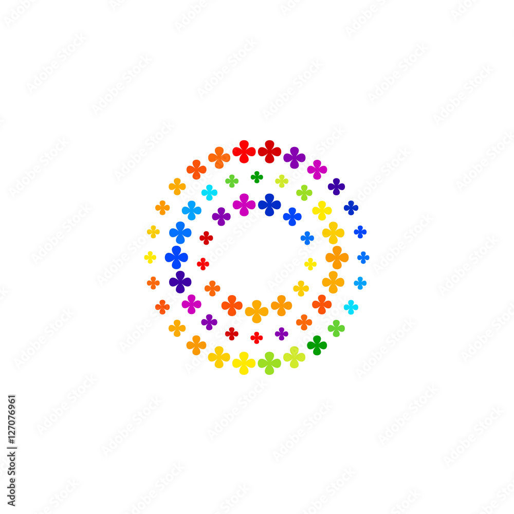 Letter O logo,Flower Colorful, beauty and fashion logo Letter O logo,Flower Colorful, beauty and fashion logo