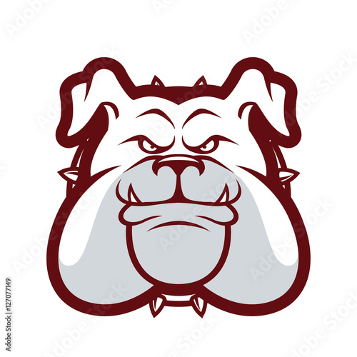 Bulldog head mascot
