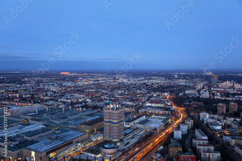 München, Panorama vom Olympiaturm auf den mittleren Ring © Composer