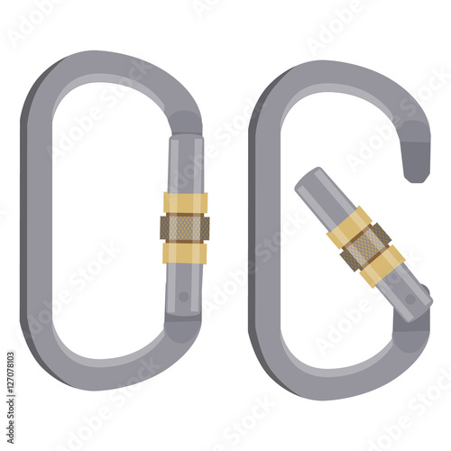 Carabiner vector icons