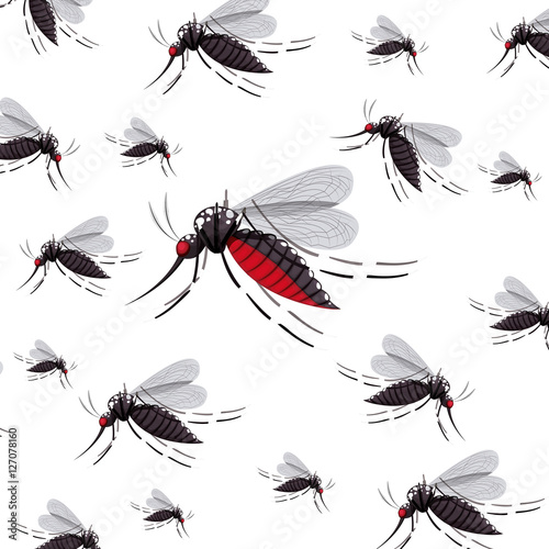mosquito insect icon. Malaria virus pest nature and bug theme. Isolated design. Vector illustration © grgroup