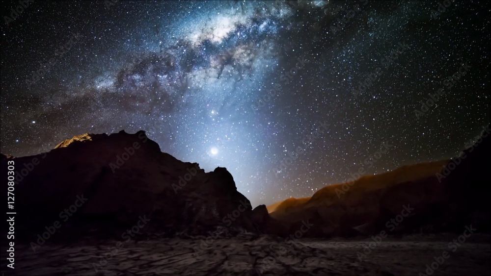 star tails in Atacama desert Chile