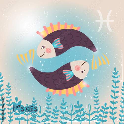 Pisces zodiac sign of Horoscope. 