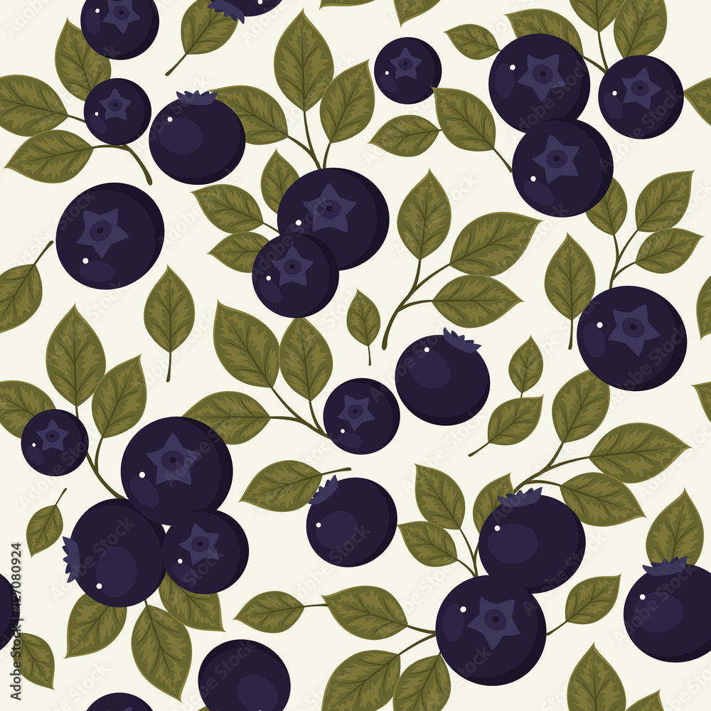 Blueberry seamless pattern Blueberry seamless pattern