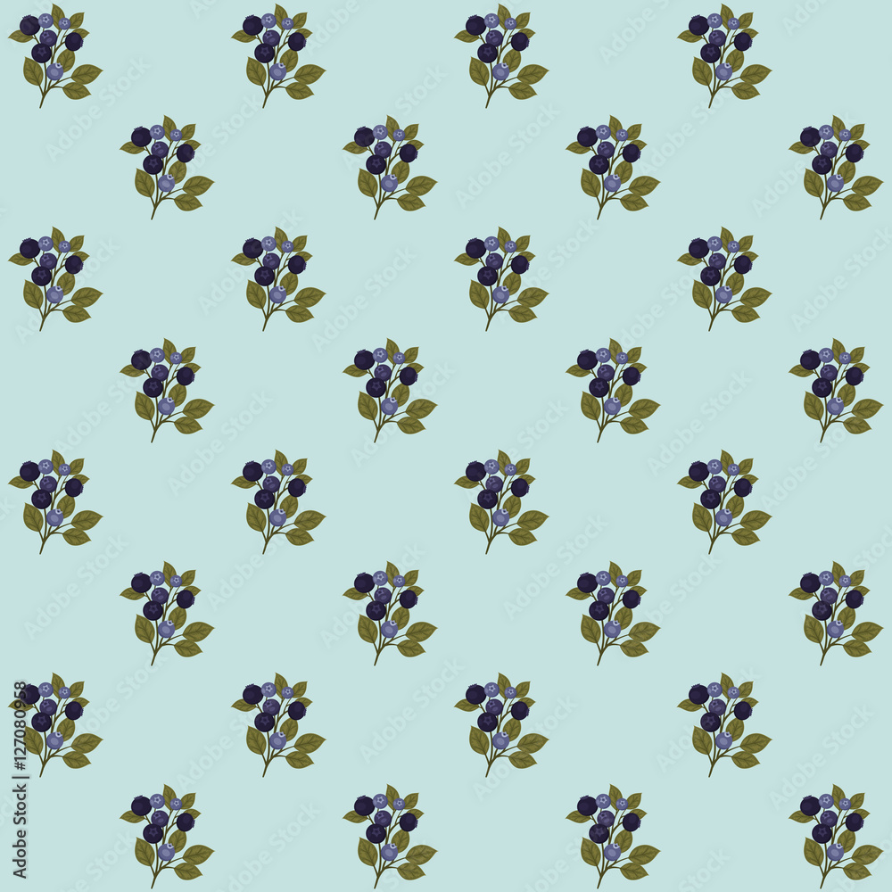 Blueberry seamless pattern Blueberry seamless pattern