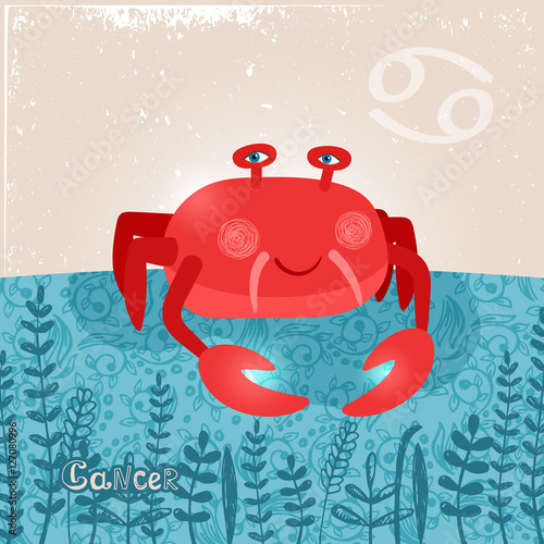 Cancer zodiac sign of Horoscope.