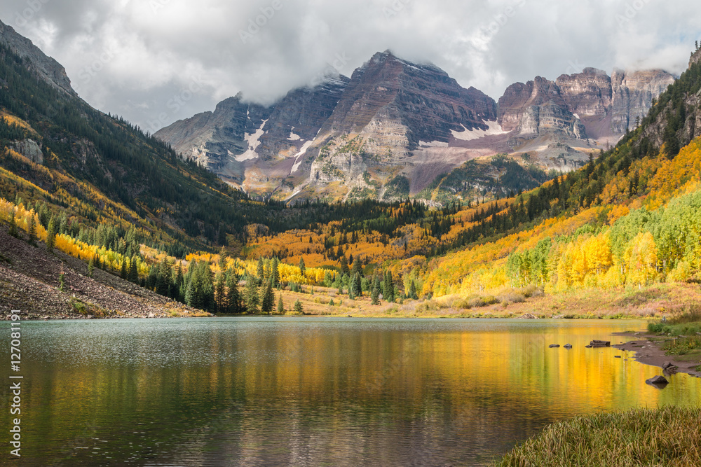 Maroon Bells Reflection in Fall
