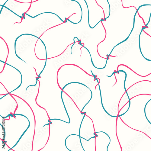 Seamless vector pattern - knitted thread