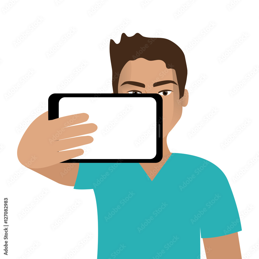 selfie photographic concept icon vector illustration design