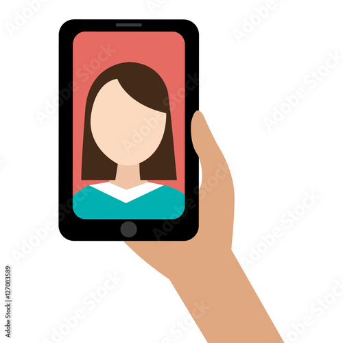 selfie photographic concept icon vector illustration design