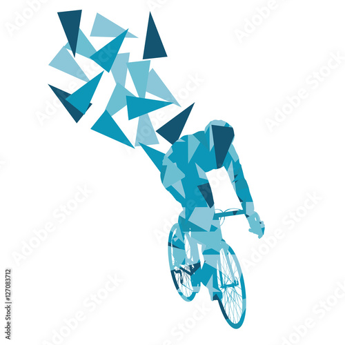 Cyclist professional racer vector background abstract concept il
