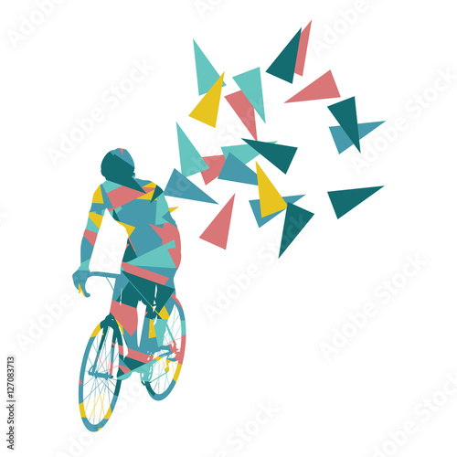 Cyclist professional racer vector background abstract concept il
