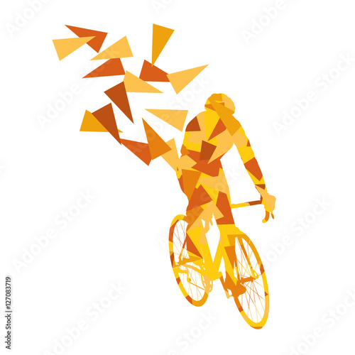 Cyclist professional racer vector background abstract concept il