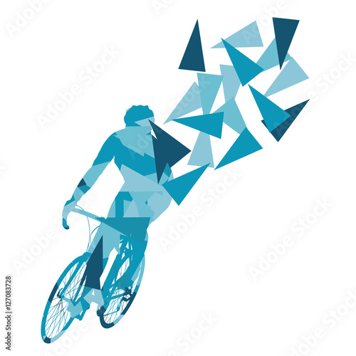 Cyclist professional racer vector background abstract concept il