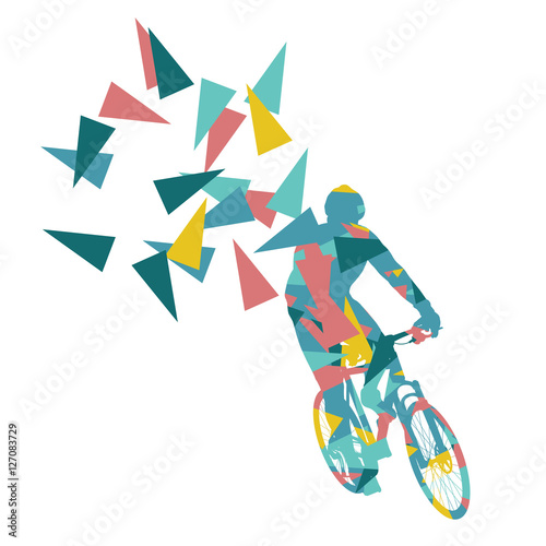Cyclist professional racer vector background abstract concept il