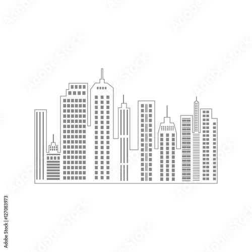 buildings cityscape isolated icon vector illustration design