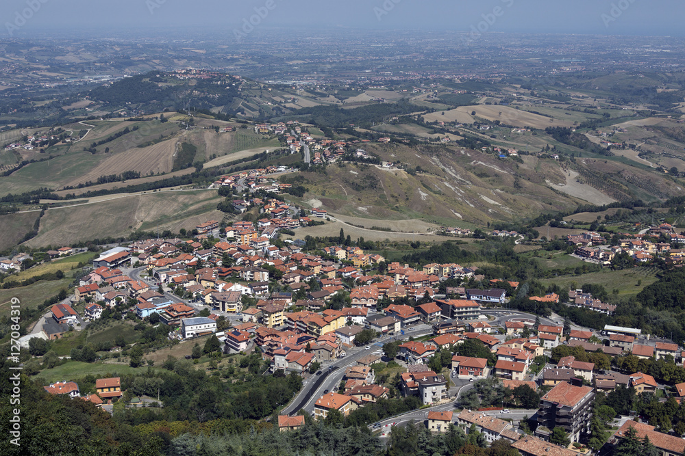 View from San Marino to Italian Coast