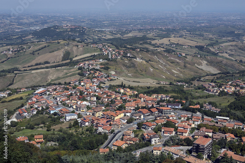 Fototapeta Naklejka Na Ścianę i Meble -  View from San Marino to Italian Coast